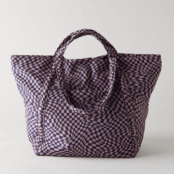 NWT Baggu Travel Cloud Bag - Indigo Trippy Checker - Picture 8 of 8